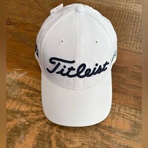 Titleist White Cap with Navy Logo